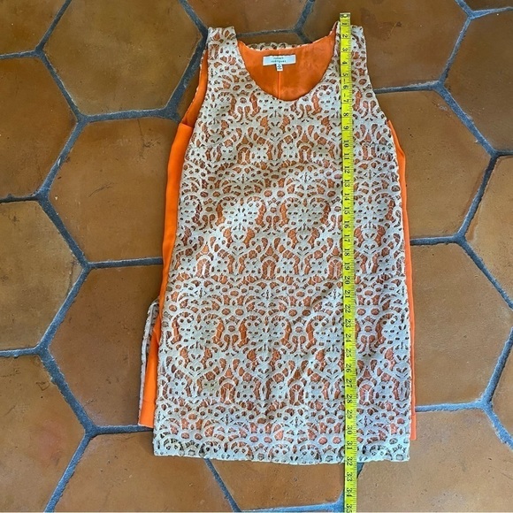 Robert Rodriguez Dress Women's Size 2 Orange Silk Crochet Lace Sleeveless $498 - Picture 10 of 10